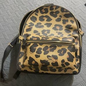 Coach leopard backpack